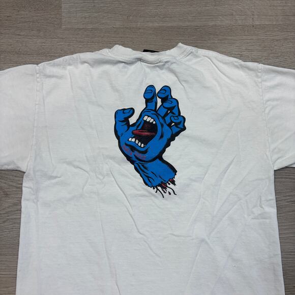 Vintage 90s Santa Cruz Screaming Hand NHS Tag Shirt Men's Small Skater - Picture 4 of 11